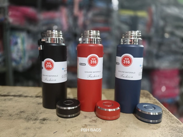 PBH 1LITERS STEEL WATER BOTTLE - 10*5, MIX