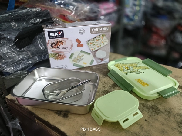 PBH 10*8*4 Steel Luch Box - 10*8*4, Fruit Salad
