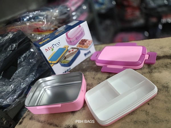 PBH 10*8*4  Steel Lunch Box - 10*8*4, Pink