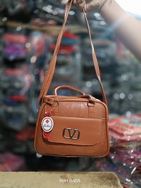 PBH P0175 8*8*4 LADIES SLING BAGS - 8*8*2, Buttered Rum