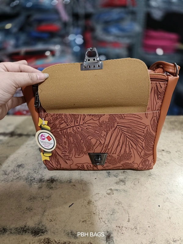 PBH P0175 8*8*4 LADIES SLING BAGS - Cocoa Bean, 8*8*4