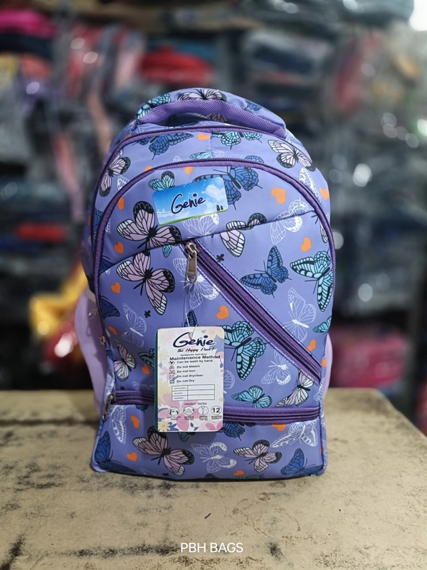 PBH P0190 18*16*6 Print Lower Padded Backpack - 18*16*6, Purple Mountain