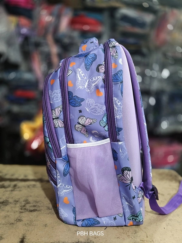 PBH P0190 18*16*6 Print Lower Padded Backpack - 18*16*6, Purple Mountain