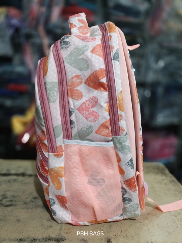 PBH P0190 18*16*6 Print Lower Padded Backpack - 18*16*6, New York Pink