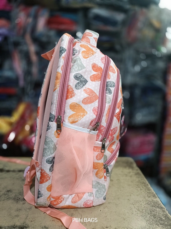 PBH P0190 18*16*6 Print Lower Padded Backpack - 18*16*6, New York Pink