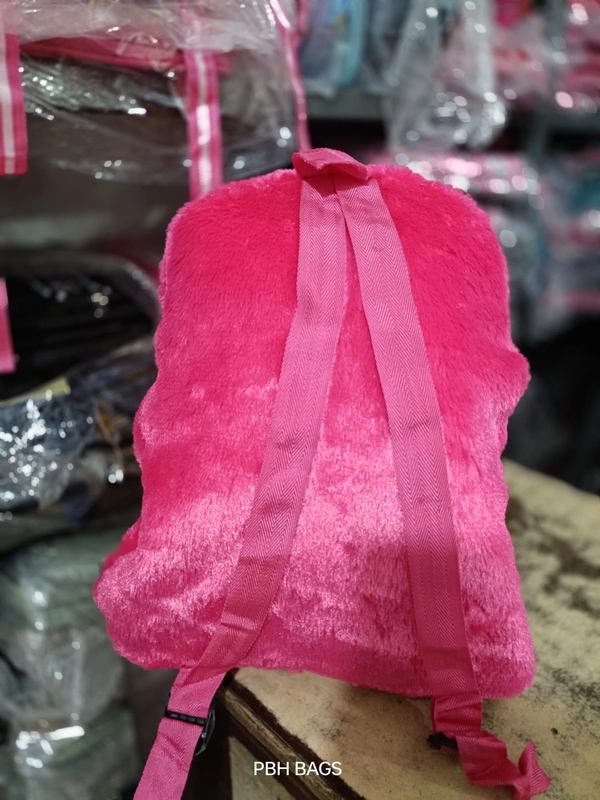 PBH P0191 14*12*4 TEDDY BACKPACKS - 14*12*4, Fuchsia Pink