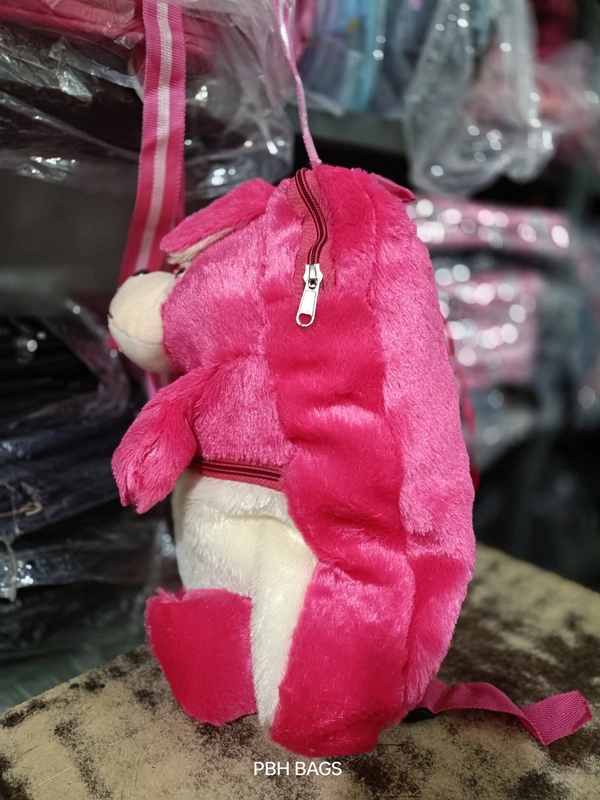 PBH P0191 14*12*4 TEDDY BACKPACKS - 14*12*4, Fuchsia Pink