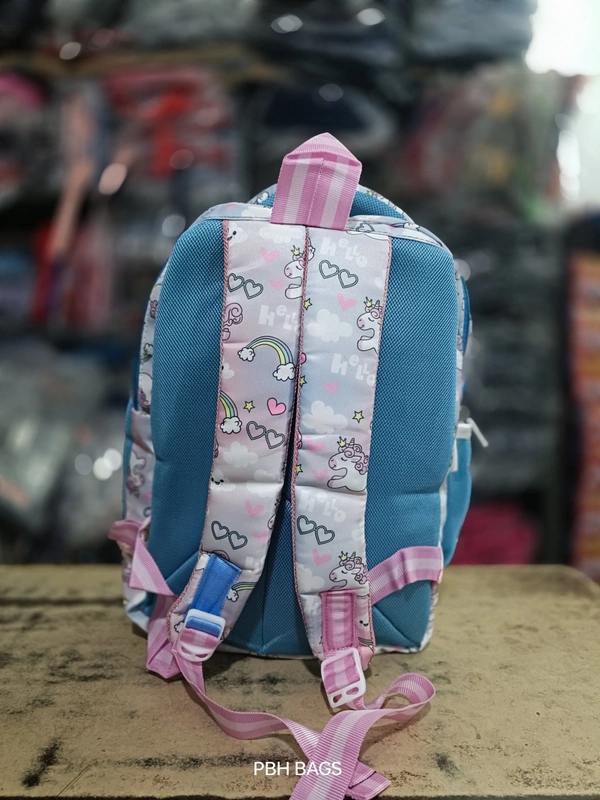 PBH P0191 16*14*6 Print Lower Padded Backpack - 16*14*6, Picton Blue