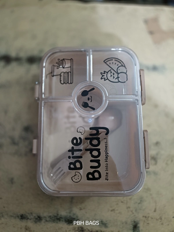 PBH 10-8-4 inches 1 LITERS TIFFIN BOX - 10*8*4, Heathered Gray