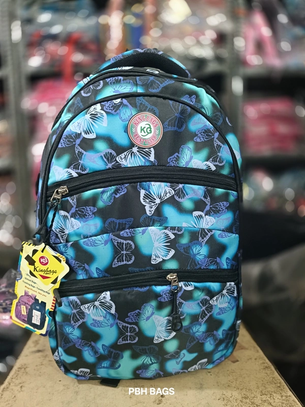 PBH P0163 18*14*6 Print Raincover Backpack - 18*14*6, Steel Blue
