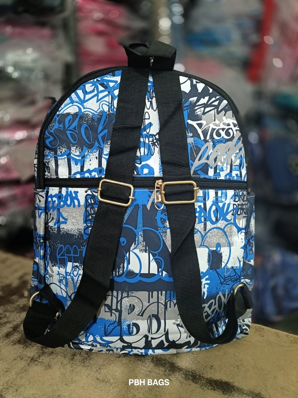 PBH P0195 14*12*5 Print Ladies Backpack - 14*12*5, Kashmir Blue