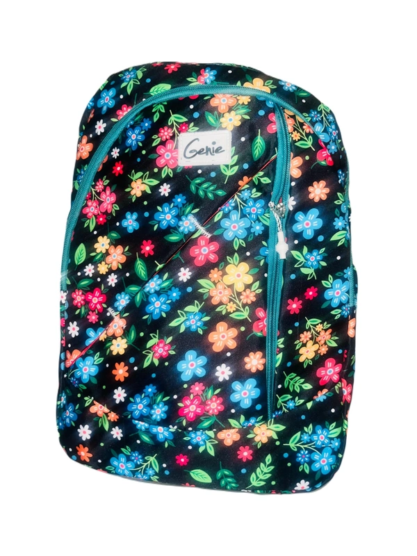 PBH P072 Print 18*14*7 15 liters BACK Mash Laptop Pocket Padded Backpack - 18*14*7, Black