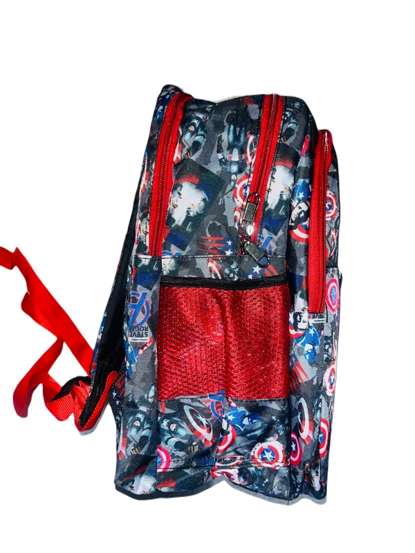 PBH P075 SCHOOL PRINTED BACKPACK - 16*12*6, Black