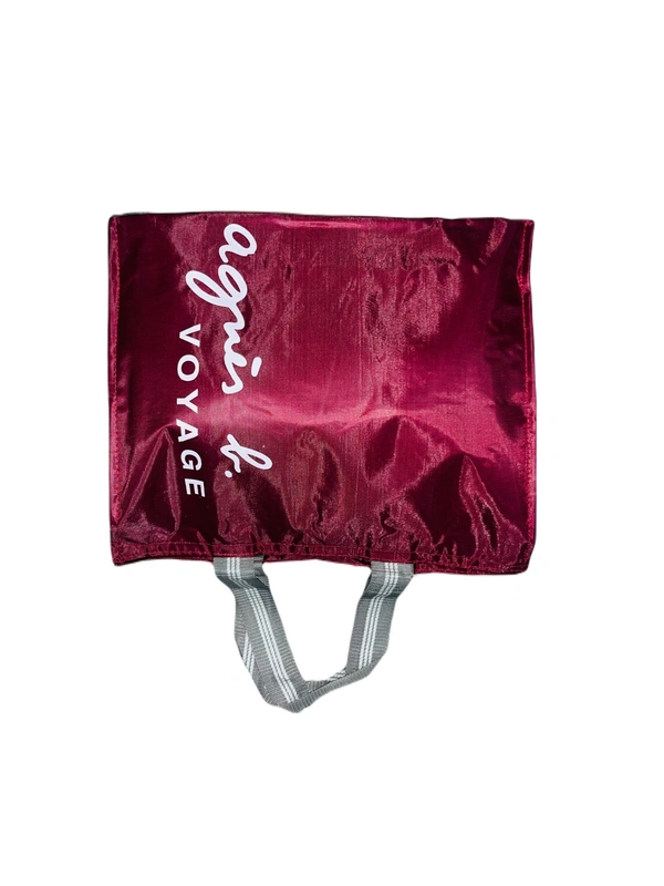 PBH P083 PLAIN POLYSTER SHOPPING BAGS - 14*14*6, Bright Red