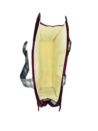 PBH P083 PLAIN POLYSTER SHOPPING BAGS - 14*14*6, Bright Red