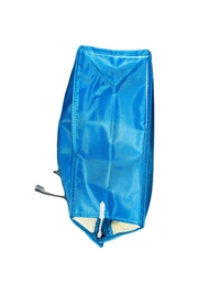PBH P083 PLAIN POLYSTER SHOPPING BAGS - 14*14*6, Bright Turquoise