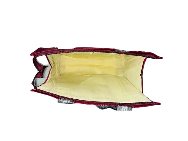 PBH P083 PLAIN POLYSTER SHOPPING BAGS - 18*16*6, Bright Red