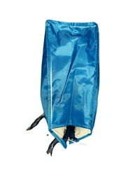 PBH P083 PLAIN POLYSTER SHOPPING BAGS - 18*16*6, Bright Turquoise