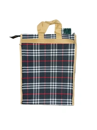 PBH p079 Matty Rubber Shopping Bags - 12*10*2 Inches, Dove Gray