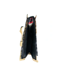 PBH p079 Matty Rubber Shopping Bags - 12*10*2 Inches, Gold