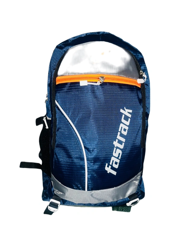 FASTRACK PBH P061 22*14*10 Multiple Zips 25 liters Padded Travel Backpack - 24*14*10, Navy Blue