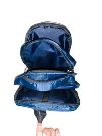 FASTRACK PBH P061 22*14*10 Multiple Zips 25 liters Padded Travel Backpack - 24*14*10, Navy Blue