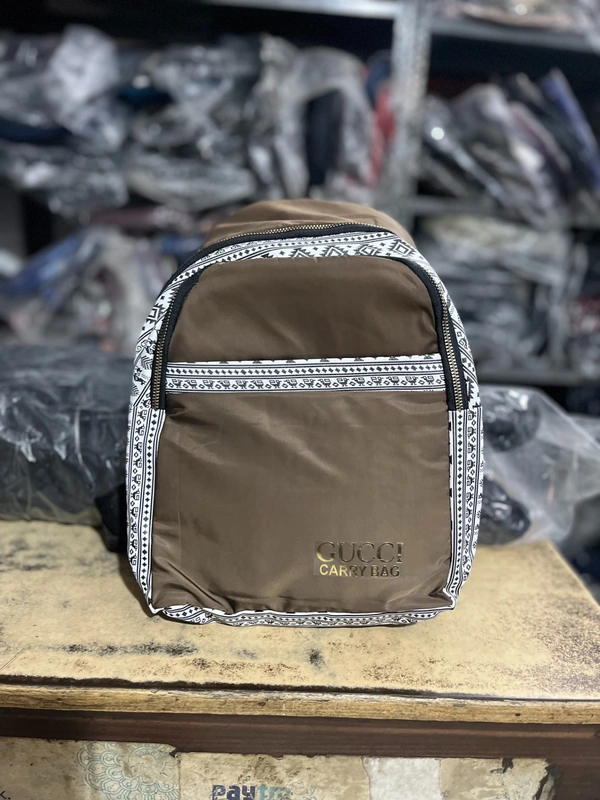 GUCCI PBH P072 14*12*6 Ethnic/Aztec Print Canvas Mini Backpack For Ladies/ Picnic - Spicy Mustard, 14*12*6