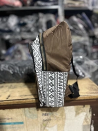 GUCCI PBH P072 14*12*6 Ethnic/Aztec Print Canvas Mini Backpack For Ladies/ Picnic - Spicy Mustard, 14*12*6