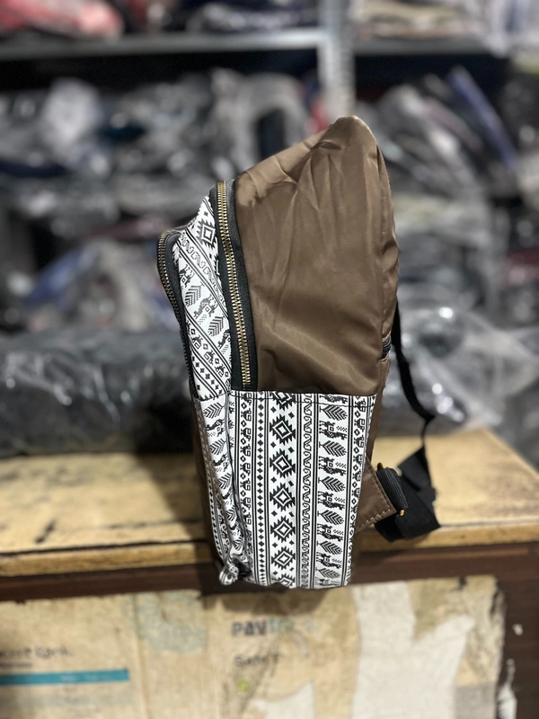 GUCCI PBH P072 14*12*6 Ethnic/Aztec Print Canvas Mini Backpack For Ladies/ Picnic - Spicy Mustard, 14*12*6