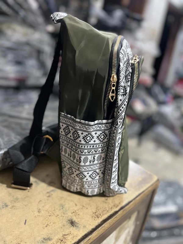 GUCCI PBH P072 14*12*6 Ethnic/Aztec Print Canvas Mini Backpack For Ladies/ Picnic - San Felix, 14*12*6