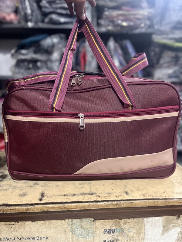 PBH P090 Trim Duffel Bag / Travel Bag 24*18*15 - Maroon, 24*16*15