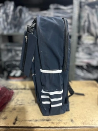 PBH P106 18*14*5 Fun & Functional Black Backpack with "Smile" Design Ladies Backpack - Deep Cove, 18*14*5