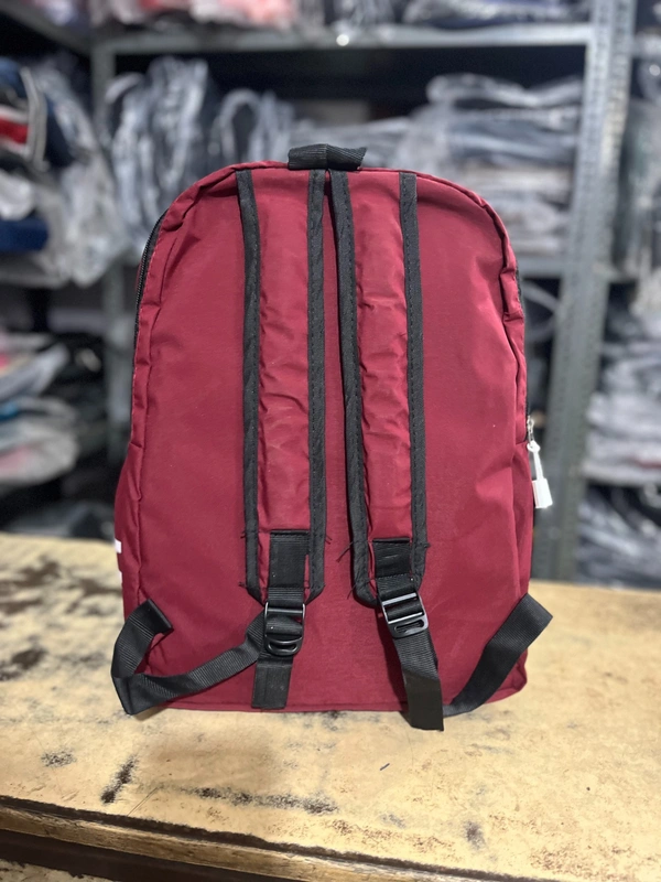 PBH P106 18*14*5 Fun & Functional Black Backpack with "Smile" Design Ladies Backpack - Burnt Maroon, 18*14*5