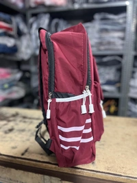 PBH P106 18*14*5 Fun & Functional Black Backpack with "Smile" Design Ladies Backpack - Burnt Maroon, 18*14*5