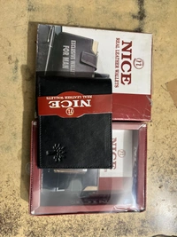 NICE "Nice" Real Leather Wallet / Gents Purse - Black, 5*4