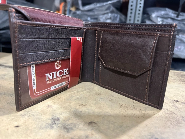 NICE "Nice" Real Leather Wallet / Gents Purse - Madras, 5*4