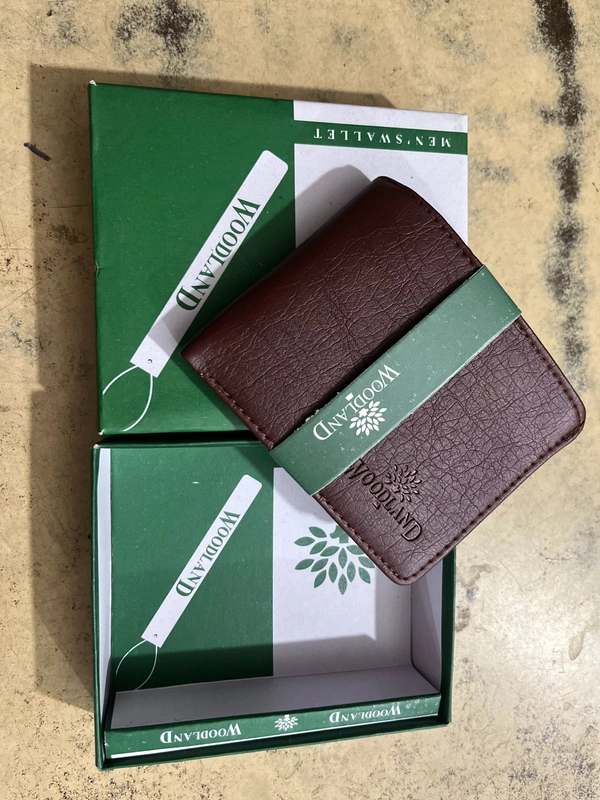Woodland Men’s Premium Leather Wallet - Deep Bronze, 5*4