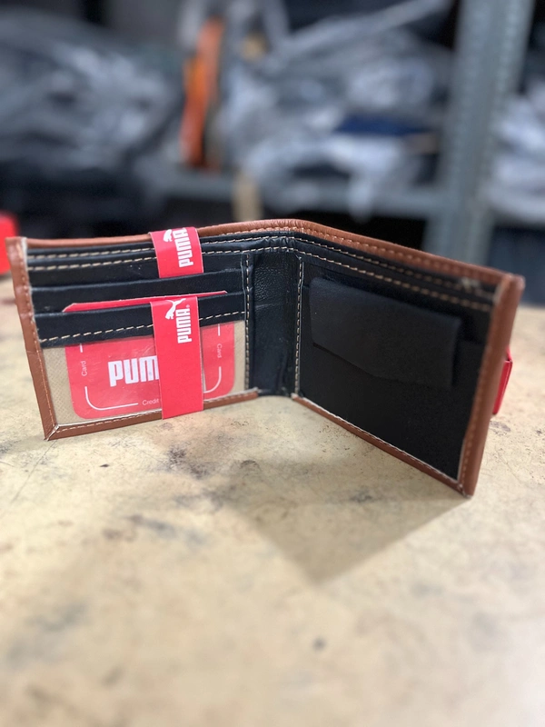 PUMA Puma Men’s Essential Bifold Wallet / Gents Purse - Woodsmoke, 5*4