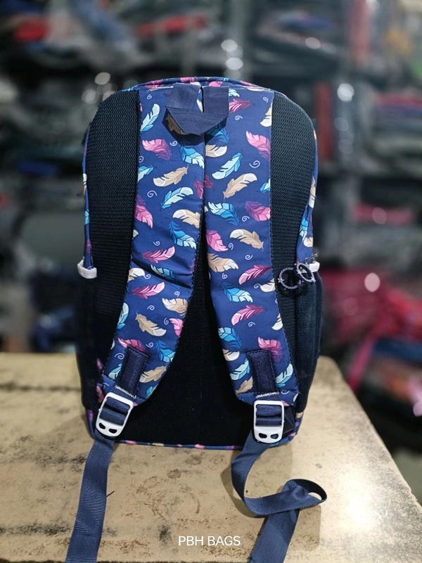 Pbh P003  Print 16*12*6 Soft Backpack - 16*12*6, Black