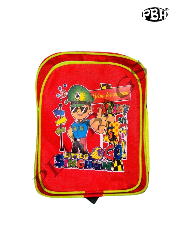 Pbh PBH P030 MOTU PATLU MEDIUM SCHOOL BACKPACK For Kids - 14*12*5, Red