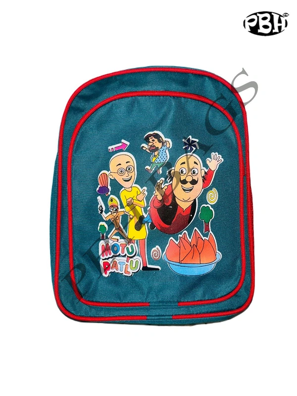 Pbh PBH P030 MOTU PATLU MEDIUM SCHOOL BACKPACK For Kids - 14*12*5, Green
