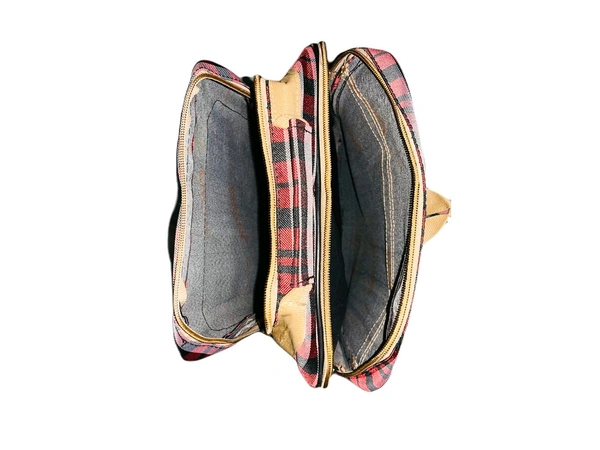 PBH P006 Check Backpack - 14*10*5, Red