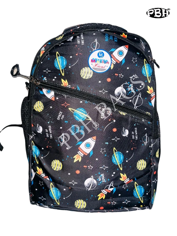 Pbh P028 Print Backpack - Black, 18*14*5