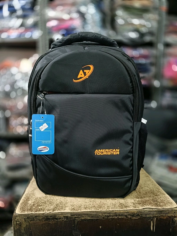 American Tourister Pbh AT P041 LAPTOP 18*14*6 SOFT POLYSTER WITH INNER POCKET LOWER PADDED BACKPACK - Black, 18*14*6