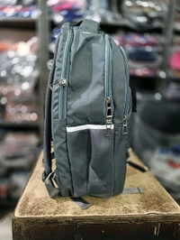 American Tourister Pbh AT P041 LAPTOP 18*14*6 SOFT POLYSTER WITH INNER POCKET LOWER PADDED BACKPACK - Silver, 18*14*6
