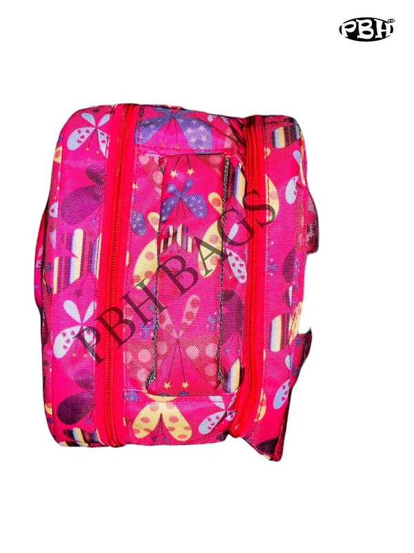Pbh P043 Small Print Backpack - Magenta / Fuchsia, 14*12*5