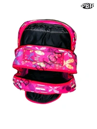 Pbh P043 Small Print Backpack - Magenta / Fuchsia, 14*12*5