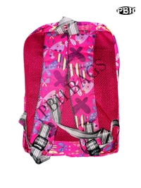 Pbh P043 Small Print Backpack - Magenta / Fuchsia, 14*12*5