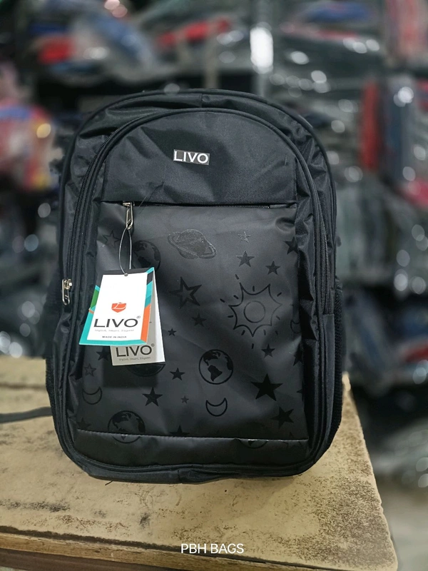 Livo PBH P081 18*14*7 Heavy Laptop Lower Padded Backpack - Black, 18*14*7