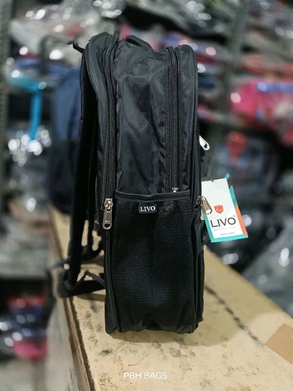 Livo PBH P081 18*14*7 Heavy Laptop Lower Padded Backpack - Black, 18*14*7